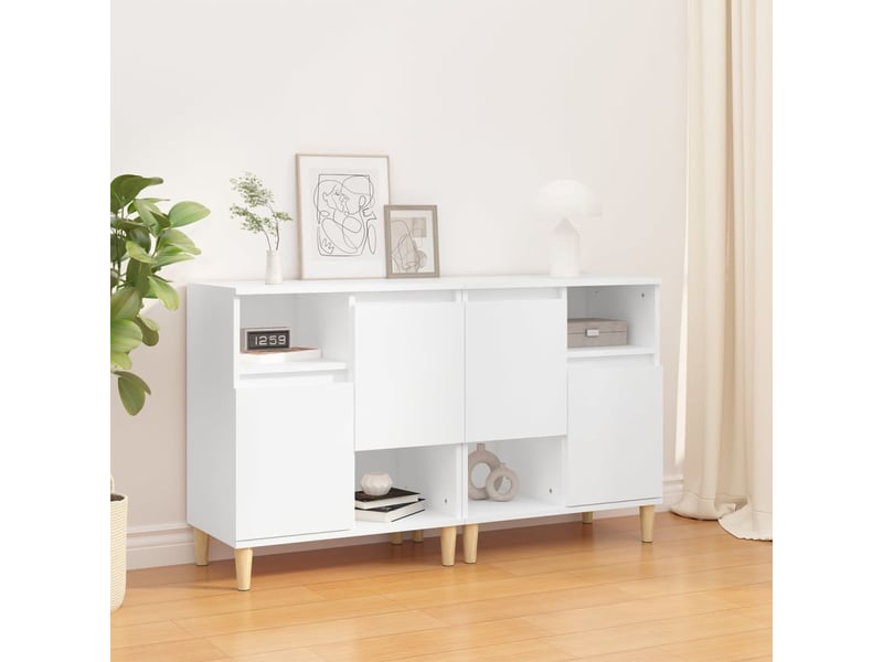  Buffets 2 pcs - bahut - meuble de rangement blanc 60x35x70 cm bois d'ingénierie  - Conforama B