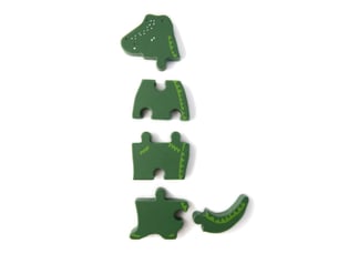 Puzzle formes animaux en bois - mr crocodile