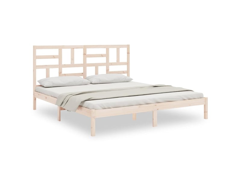  Lit double- lit adulte -  cadre de lit sans matelas bois massif 180x200 cm  - Conforama A