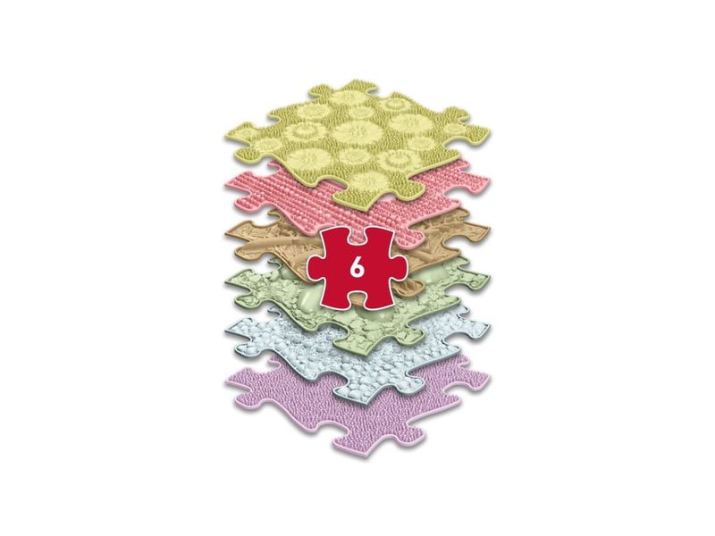  Tapis sensoriel muffik ensemble bébé pastel - 6 pièces, pastel MFK-023-02 - Conforama C