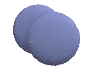 Lot de 2 coussins de siège, coussins décoratifs tissu bleu denim ø80 x 29 cm cf59771
