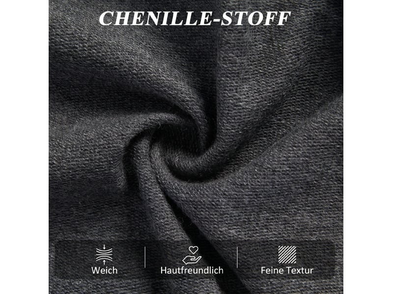  Canapé convertible 2 places sans cadre avec dossier pliable et 2 coussins en polyester gris foncé  - Conforama D