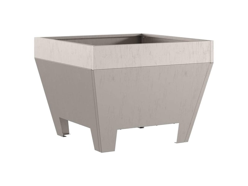 Brasero exterieur, foyer rouillé 50x50x38 cm acier patiné - Conforama E