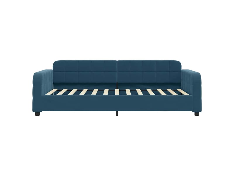  Lit simple- lit adulte -  lit de jour avec gigogne sans matelas bleu 100x200 cm  - Conforama D