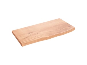 Comptoir de salle de bain, plan de travail marron clair 60x30x2 cm bois traité cf65826