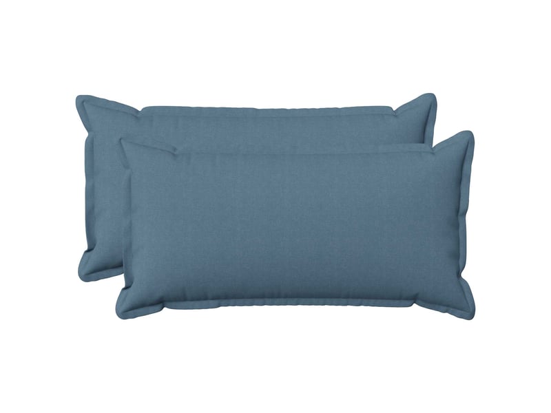  Lot de 2 coussins, coussins décoratifs houten bleu denim lin synthétique cf56474  - Conforama B