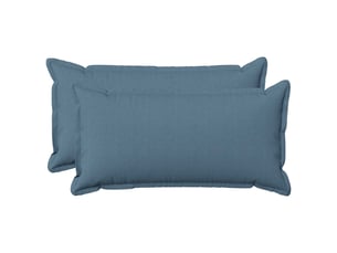 Lot de 2 coussins, coussins décoratifs houten bleu denim lin synthétique cf56474