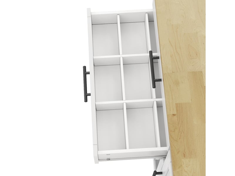  Îlot de cuisine mobile avec plateau rabattable et rangements blanc et naturel N635P4079505152W - Conforama E