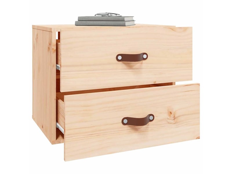  Lot de 2 tables de chevet - cabinet de chevet - table de nuit murales 50x36x40 cm  - Conforama C