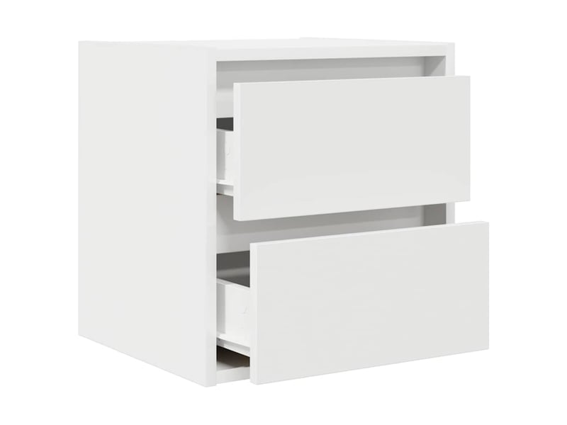  Lot de 2 tables de chevet - cabinet de chevet - table de nuit murales blanc 38x34x40 cm  - Conforama E