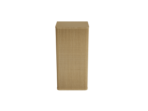 Meuble de rangement mural de salle de bains 36x29x75 cm à porte push-to-open en mdf coloris chêne