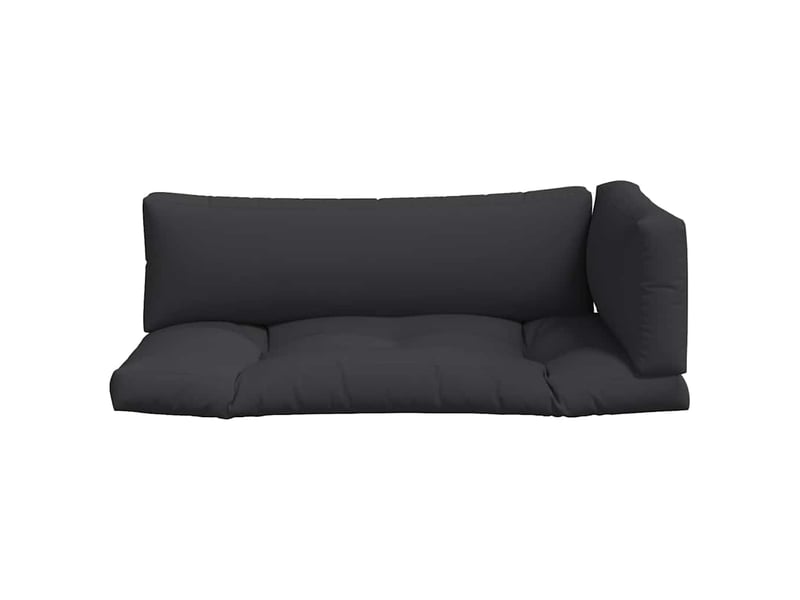  Lot de 3 coussins de palette, coussins de canapé noir tissu cf59692  - Conforama D