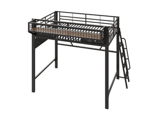 Lit mezzanine 140x200 cm <strong></strong> <strong>evarich</strong> coloris noir
