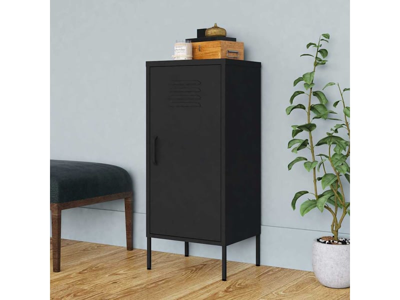  Armoire de rangement, rangement bureau noir 42,5x35x101,5 cm acier shl8438  - Conforama B