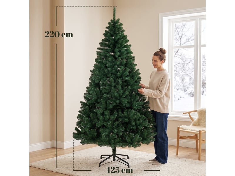  Arbre de noël artificiel de 230 cm 1300 pointes ramas articuladas  - Conforama E
