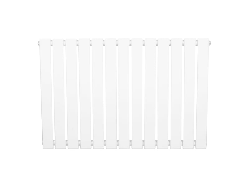 Radiateur plat à 1 colonne 600 x 910 mm en acier carbone blanc chauffage centrale moderne horizontale monté sur mur cuisine salle de bain [brosse de 40799 - Conforama A
