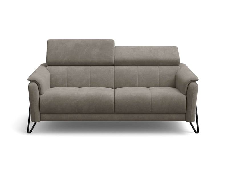 Canapé 3 places roden, tissu velours beige RODEN - Conforama C