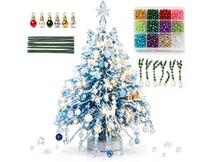 Kit diy sapin de noël en perles avec cadre métallique, décoration de table 3d avec perles cristal, loisirs créatifs, magie de l'hiver