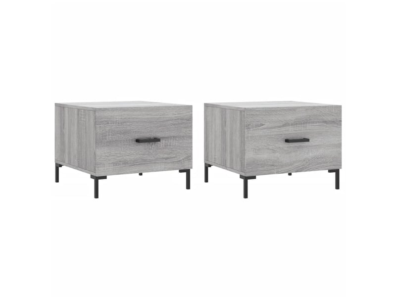  Tables basses 2 pcs - table de salon - table à thé sonoma gris 50x50x40 cm bois d'ingénierie  - Conforama A
