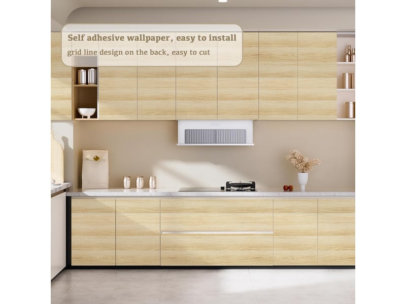  Papier adhésif pour meuble en bois 40x300 cm – pour cuisine, murs, armoires, comptoirs et chambre  - Conforama C