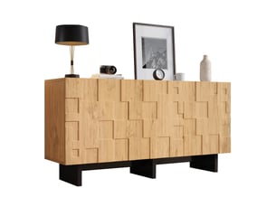Buffet 3 porte(s) MODFU - 140 cm coloris naturel