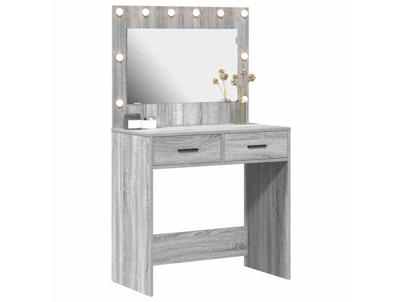  Coiffeuse, table de toilette gris sonoma 78,5x41x135 cm shl38218  - Conforama C