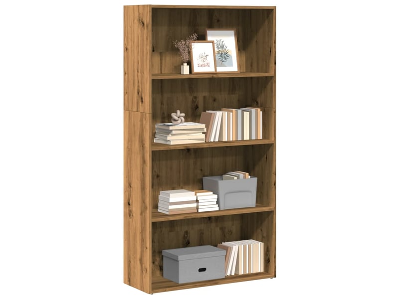  Bibliothèque, étagère de rangement chêne artisanal 80x30x152 cm bois d'ingénierie  - Conforama B