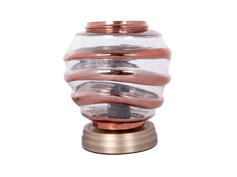  Lampe à poser en verre aladin iii 22cm cuivre  - Conforama A
