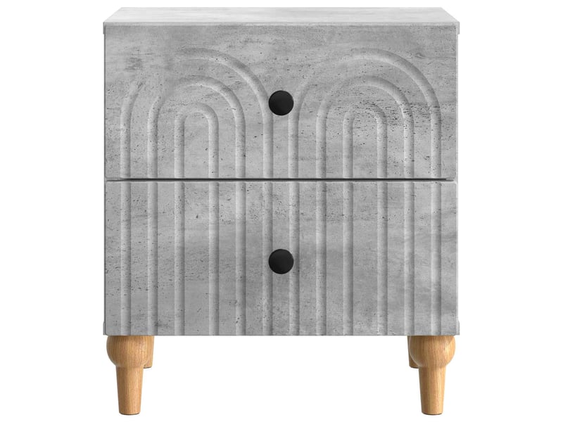  Table de chevet 2 pièces gris béton 43 x 34,5 x 48 cm  - Conforama E