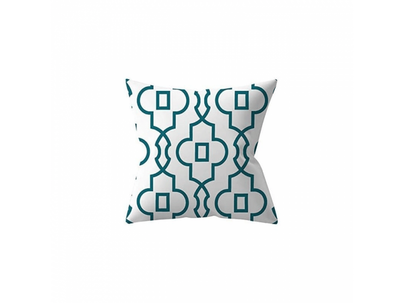  Lot de 4 housse de coussin - lot de 4 45 x 45 cm, turquoise housses de coussin d'extérieur, plante verte, coussins décoratifs pour jardin  - Conforama C