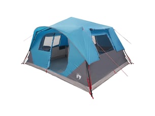 Tente instantanée, tente de camping 10 personne bleu polyester et acier