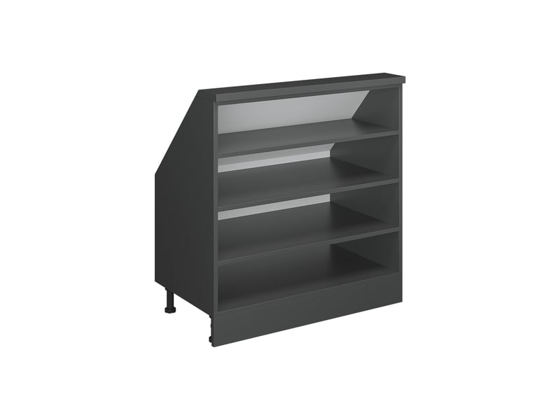 Vicco meuble sous pente, anthracite, 80cm avec 4 compartiments - Conforama A