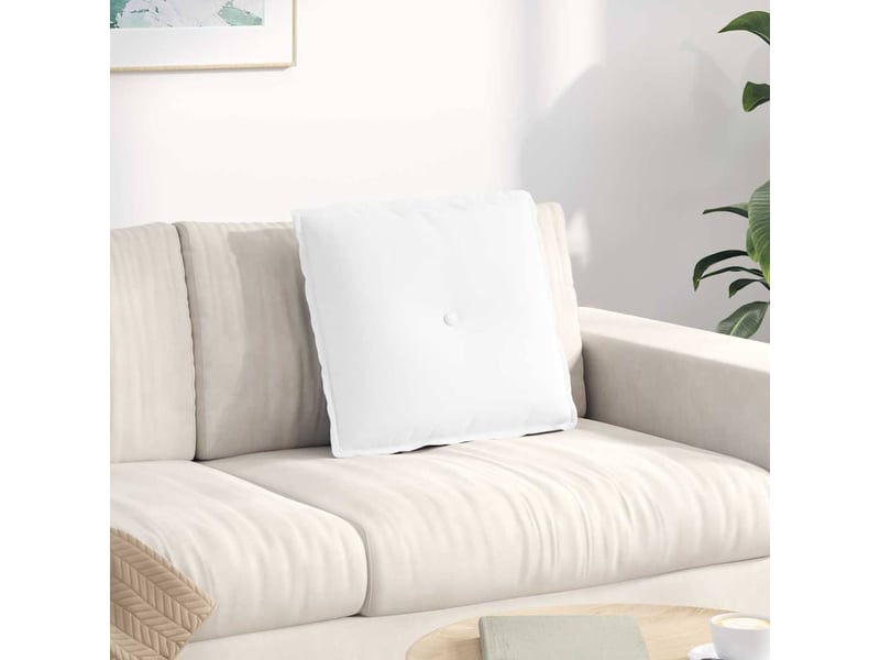 Coussin de dos, coussin de dossier blanc 50 x 19 x 45 cm tissu cf54497 - Conforama B