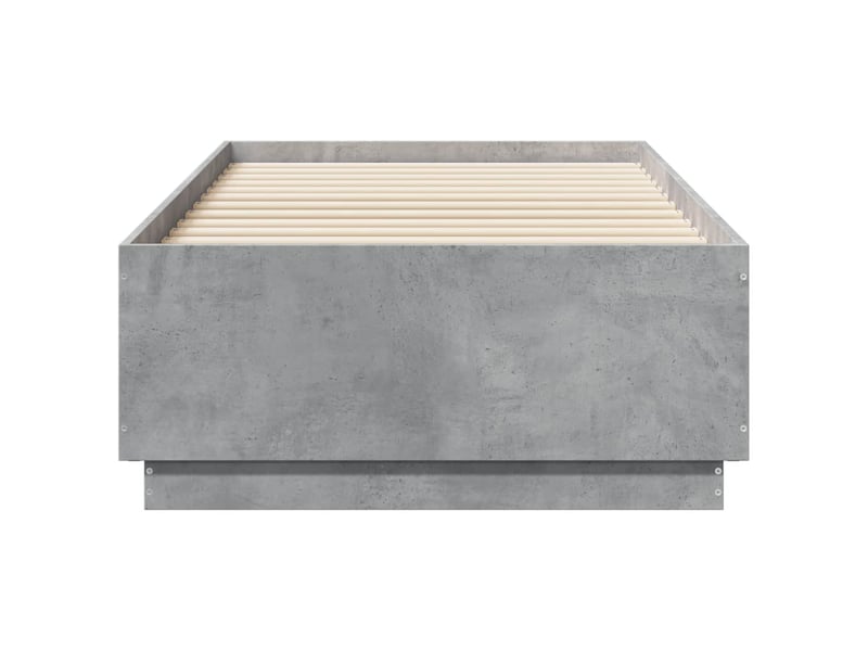  Lit simple- lit adulte -  cadre de lit sans matelas gris béton 90x190 cm  - Conforama C