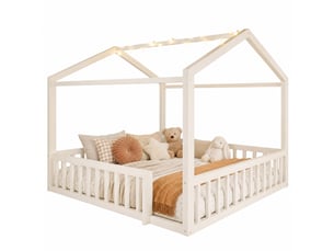 Lit cabane 2x90x190 cm    coloris blanc