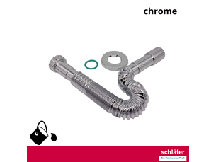 Schläfer 439310 | siphon flexible universel pour évier de salle de bain et évier de cuisine, raccord g 1 12