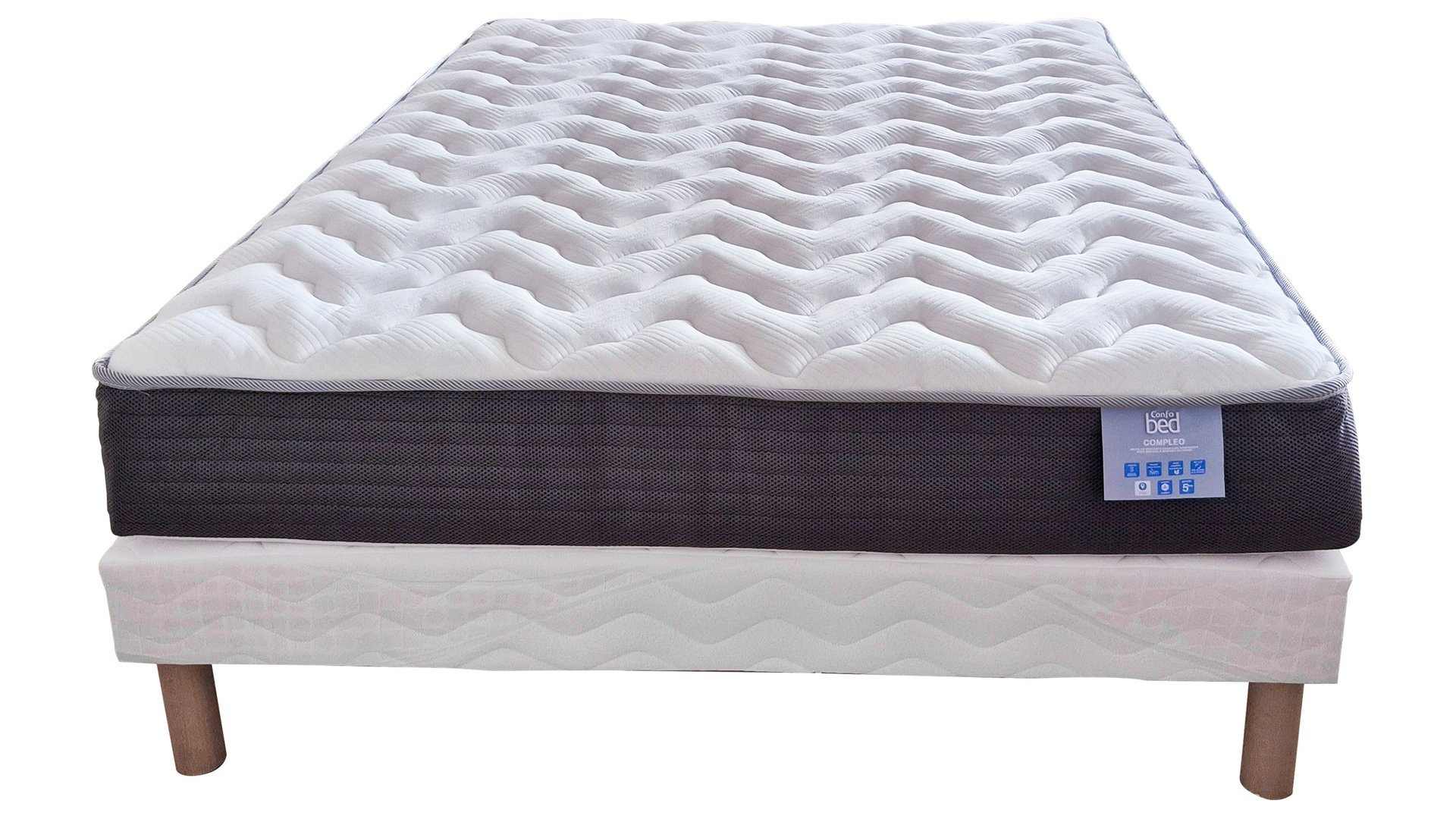 CONFOBED Matelas + sommier Ressorts ensachés 140x CONFOBED COMPLEO 15 Conforama