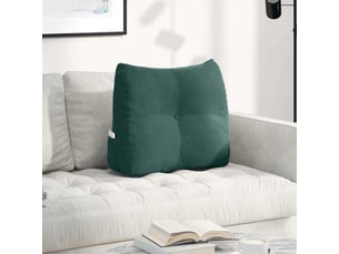 Coussin de dos, coussin de dossier vert foncé 60 x 24 x 50 cm velours cf55095