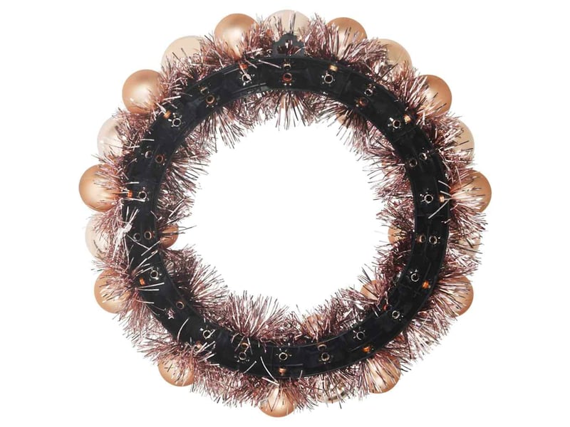 Couronnes de boules de noël 2 pcs rose doré 33 x 33 x 7 cm  - Conforama E