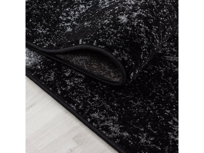 Carre - tapis géométrique à carreaux - noir et gris 160 x 230 cm HAWAII1602301330BLACK - Conforama D