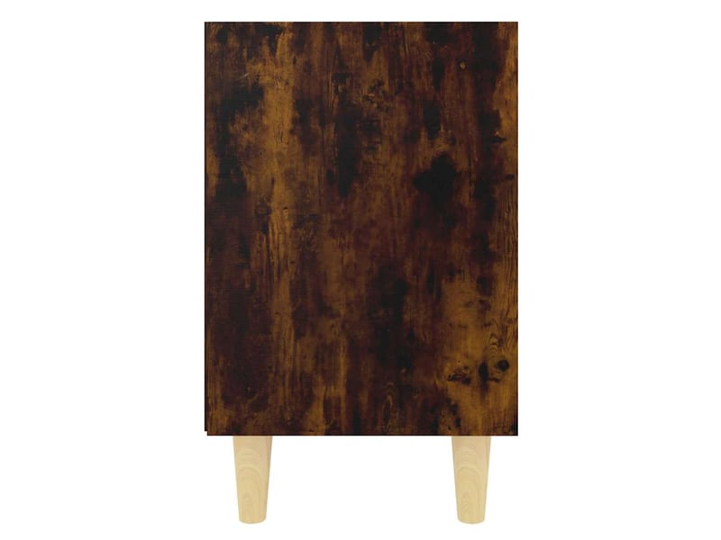 Table de chevet - cabinet de chevet - table de nuit avec pieds en bois massif chêne fumé 40x30x50cm  - Conforama C