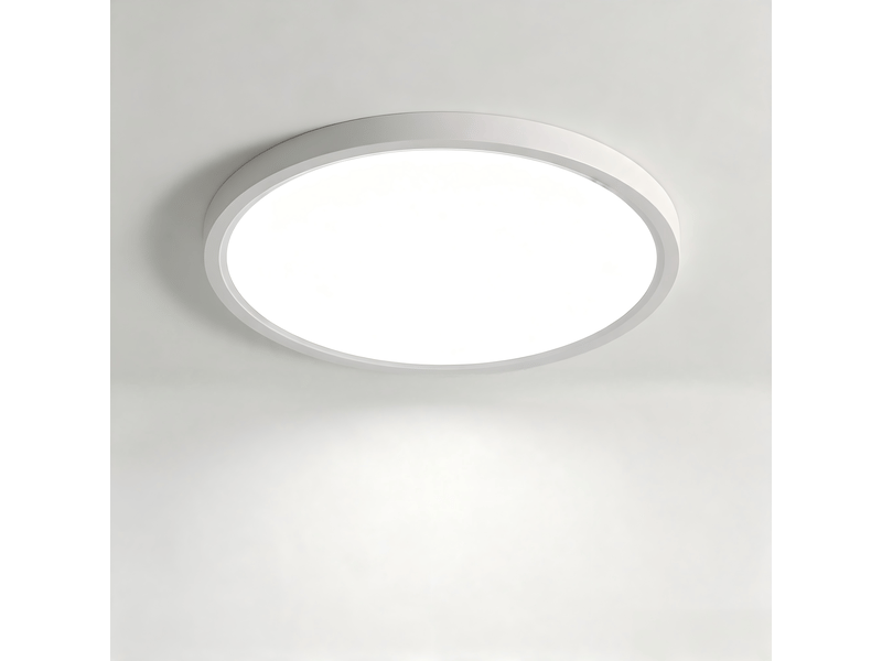  Plafonnier led rond ultra-plat 36 w, 4000 k, ø 40 cm, blanc  - Conforama A