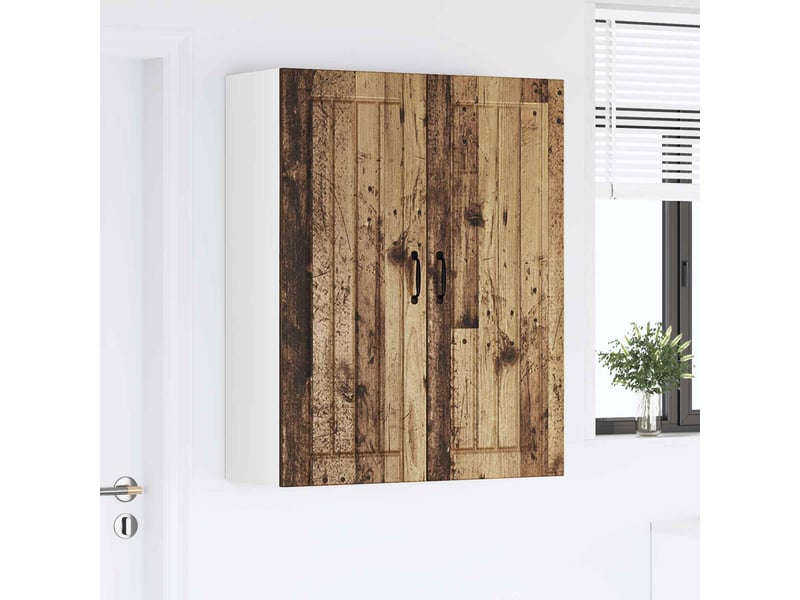 Meuble mural de cuisine, armoire de cuisine bois ancien 80x31x100cm shl5373 - Conforama D