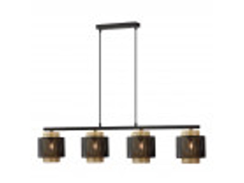  Fabrilamp kyoto, lampe, moderne, 4 x e27, noirdoré, 40-148 x 106 x 16 cm 153354016 - Conforama D
