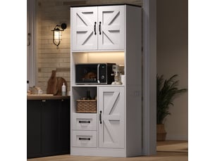 Buffet 3 porte(s)  2 tiroir(s) <strong></strong> <strong></strong> - 72 cm coloris blanc 