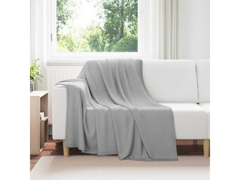 Couverture jetée de canapé 24 pcs gris 200x150 cm 10.41 kg polaire - Conforama B