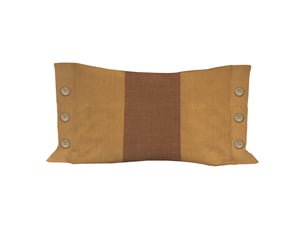 Coussin en coton 32x50 cm natalia ocre, par soleil d'ocre