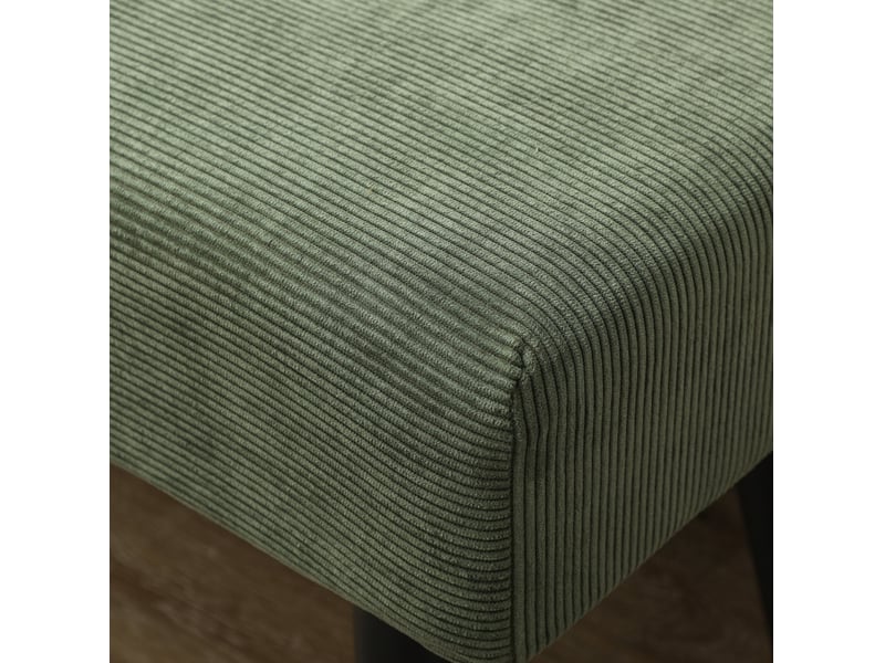  Banc rembourré 100 x 36 x 45 cm vert, velours côtelé polyester, pieds en acier, pour entrée et chambre  - Conforama D