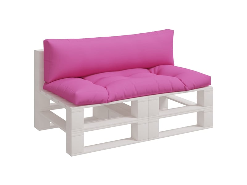  Lot de 2 coussins de palette, coussins de canapé rose tissu oxford cf59601  - Conforama C