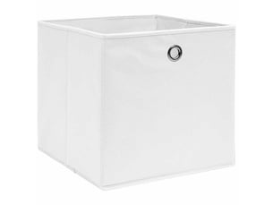 Boîtes de rangement 10 pcs tissu intissé 28x28x28 cm blanc
